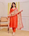 KF 2104 Kalaai Reyon Slub Kurti With Bottom Dupatta
